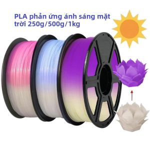 Chất Liệu Sợi Nhựa PLA Đổi Màu Theo Ánh Nắng Mặt Trời 1kg/500g/250g 1.75mm Phản Ứng Với Tia UV Dùng Cho Máy In 3D Màu Trắng Chuyển Sang Hồng Xanh Dương Tím