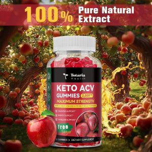 Totaria Apple Cider Vinegar Gummies 2000MG ACV for Weight Loss Detox & Cleanse Keto-Friendly Vegan with Vitamin B12 Beet Root & Pomegranate Gluten-Free