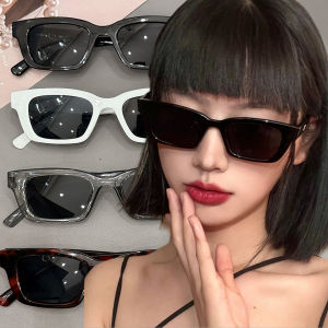 แว่นกันแดดกรอบทรงสี่เหลี่ยมขนาดเล็กแบบใหม่ทรงสี่เหลี่ยมสไตล์อเมริกันวินเทจสำหรับผู้หญิงผู้ชายแว่นกันแดดแว่นตาท่องเที่ยวแฟชั่น