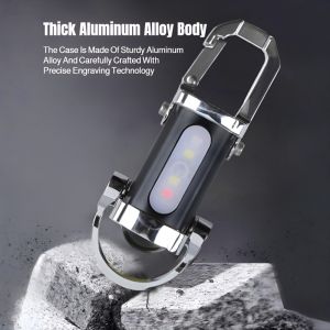 Keychain Integrated Anti Lost Design Flashlight Super Bright LED Long Lasting Battery Flashlight Small Lightweight Easy to Carry Flashlight