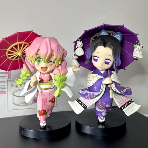 Bandai | New Anime Figure Demon Slayer Figures Kimetsu No Yaiba Doll Plum Rain Series Blind Box Figurine Warrior Action Figure Model Toys