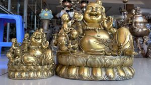 Tượng Di Lặc Ngũ Phúc Bằng Đồng 2 Cỡ-Tượng Di Lặc Bằng Đồng-Tượng Trang Trí Nhà Cửa Thu Hút Tài Lộc