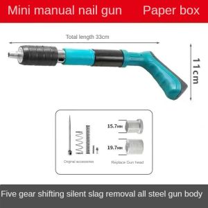Manual steel nail gun rivet gun tool concrete wall ceiling fastener cable slotting device pneumatic nail gun fastening tool
