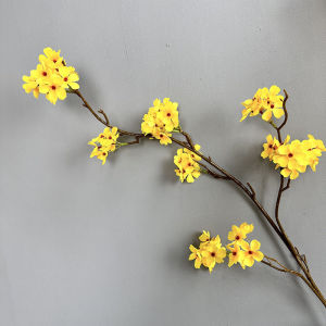Long Branch Pear Blossom Artificial Flowers Chinese Style Home Decor Wedding Supplies Cherry Blossom Branch Bent Shape Plum Blossom Branch