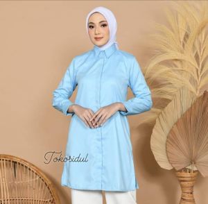 tunik toyobo terbaru kekinian bisa cod / Tunik warna Sage/Tunik biruelektrik