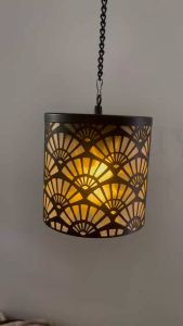 Brifit Outdoor Solar Pendant Light 3D Hexagram light effect Garden Light Outdoor Waterproof Solar Garden Light USB Charging and Solar Charging Built-in 800mAh Battery Suitable for Backyard Patio Garden Fence Tree Decoration