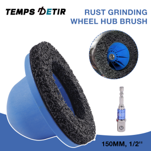 Cordless Wheel Hub Grinder for Tire Rust Removal Cleaning Rotor 150MM Wheel Hub Grinding/Polishing Tool with 1/2" Extension Rod