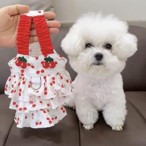 Princess Style Breathable Summer Dress for Small Dogs Thin Lightweight Teddy Bichon Pomeranian Dog Skirt Pet Clothes Accessories