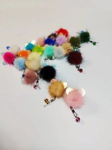 Handmade Cat Toy Feeder Stick Replacement Head Sparkling Mink Fur Ball Cat Attracting Interactive Pet Supplies Accessories