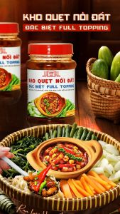 Kho quẹt nồi đất Làng Chài Xưa 250g full topping tôm khô cá cơm rim thịt ba rọi mắm nhỉ 40N