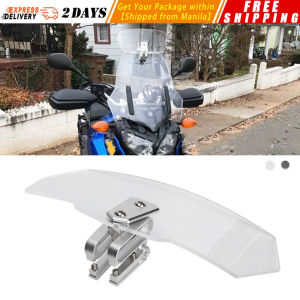 Motorcycle Universal Windshield Extension Adjustable Spoiler Clamp-On Windscreen Deflector for K Awasaki B MW H Onda Y Amaha Windshield-Extension-Kit