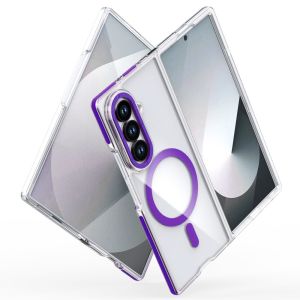 Premium Transparent PC for MagSafe Case for Samsung Z Fold 8 Ultra 7 6 Magnetic Wireless Charging Protection Shockproof Cover