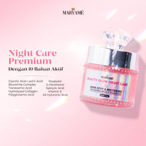 Maryame Beauty Glow Up Night Care Cream Krim Malam Pencerah Wajah Penghilang Flek Hitam Anti Aging