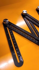 Tolsen Aluminum Alloy Multi Angle Measuring Six Fold Ruler (17.5cm) 41045 For Tiles or Wood