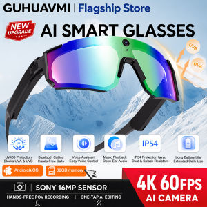 Smart Audio Glasses with 1080P HD Camera Video Recording Sunglasses CahtGPT Language Translation Outdoor Sport Smart Eyewear Men