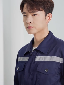 Labor Uniform Suit Safety Work Uniform Reflective Strip Breathable Wear-Resistant Work Uniform Top+Pants Factory Employee Work Uniform