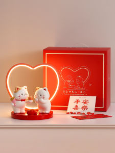 KAQIAO | Cute & Festive Couple Cats Table Lamp for Wedding Gift
