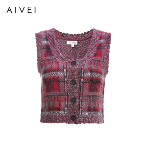 AIVEI | Vintage Literary Star-endorsed Knitted Vest