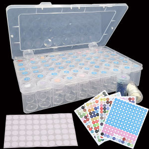 24/30/60 Bottles Diamond Painting Container Case With Number Stickers Labels Stickers Beads Storage Box Organizer Tools