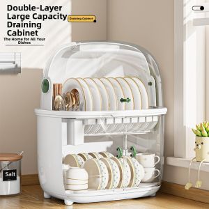 Double Layer Dish and Chopstick Drain Rack