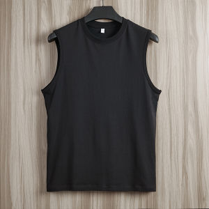 HKRUT | Mens Pure Cotton Sport Sleeveless T-shirt Solid Color Underwear Vest