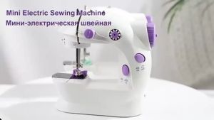Mini Electric Sewing Machine Kit (White/Lavender) Mini Portable Sewing Machine Double Speed Control Keimav