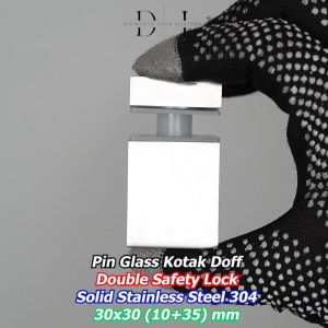 Pin / Standoff Glass Kotak Doff Stainless Steel 304