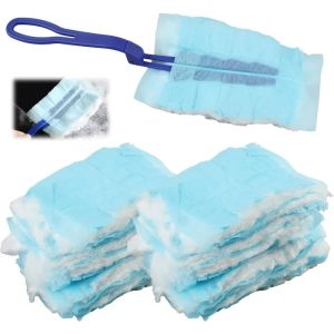 For 10 Fluffy Duster Refills with 1 Handle Dust Magnet Replacements Electrostatic Dust Traps for Multi-Surface Cleaning