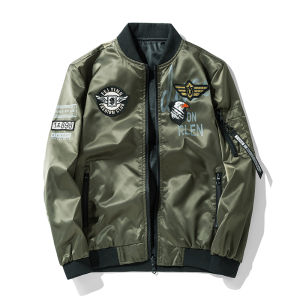 Mens Pilot Jacket Coat Casual Baseball Style Double-Sided Wear Cotton Clothes Spring Autumn Winter Thickened Short Standard Fit