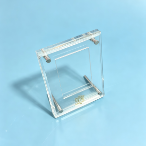 Takara Tomy | 25th Anniversary Clear Yu Gi Oh Blue-Eyes White Dragon Dark Magician Card Brick Collection Commemorative Card Display Stand