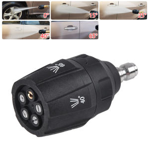 BC 5 In 1 Car Washer Spray Nozzle High Pressure Washing Nozzle 1/4 Quick Connector Rotating 0/15/25/40/65 Degree Pressure Washer