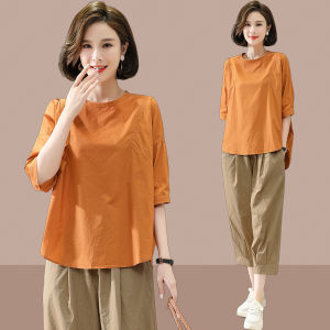 Fashionable Sportswear Set for Women Mid-Aged And Elderly Stylish Elegant New 2025 plus Size Anti-Aging Summer Outfit