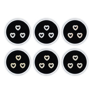 3pcs Fashion Teeth Gems Beauty Diamond Heart Shape Crystal Tooth Jewelry Ornaments Tooth Gems Teeth Jewelry Gem Decoration