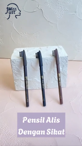 JUST MISS Pencil Alis Eyebrow Dengan Sikat 1g - Eye brow Black > Brown > Light Bwon