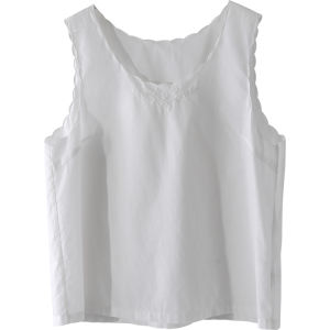 XEXZ | ชุดนอนผู้หญิง XEXZ ผ้าฝ้ายแท้ ลายดอกไม้ แขนกุด กระโปรงยาวคลุมเข่า ชุดนอนฤดูร้อน ชุดนอนผ้าฝ้ายแท้ ชุดนอนฤดูร้อน