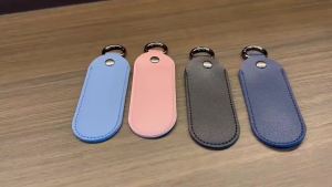 Leather U Disk Pouch Key Ring Holder USB Flash Drive Storage Bag Pendrive Protective Cover Memory Stick Case