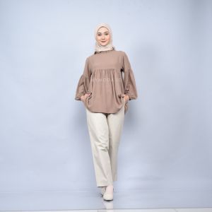 Mymoda 026 Blouse Atasan Wanita Polos Crinkle AirFlow
