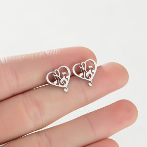 1Pair Korean Music Note Earring Heart of Treble and Bass Fashion Stainless Steel Earings Women Female Wedding Gift Jewelry pendi