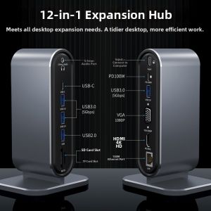 NUOMEIDA | Thunderbolt 4 Multi-Port Hub Dual HDMI