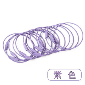 สีสันลวดเหล็กเชือกพวงกุญแจสีอบแหวนเหล็กลวดเชือกวงกลมสร้างสรรค์ DIY เครื่องประดับแขวนวัสดุ Key Ring