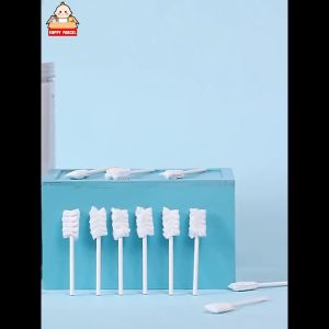 30 Sticks Baby Cotton Swab Mouth Tongue Cleaner Oral Cleaner Baby Cotton Gauze Pad Stick Pembersih Mulut Baby Cotton Bud