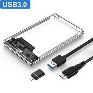 2.5 SSD Enclosure with USB C Adapter Internal Solid State Drive Case Read SATA to USB3.0 Tool-Free for 2.5 Inch SSD Hard Drive