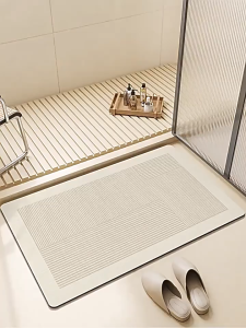 เสื้อผ้า硅藻泥แมวการ์ตูน พรมอาบน้ำดูดน้ำที่มีแรงเสียดทาน防滑 แข็วเร็ว พรมประตูที่ทนทานต่อความสกปรกสำหรับทางเข้า บำรุงรักษาง่าย จำหน่ายส่ง