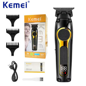 Máy Cắt Tóc Không Dây Sạc Điện Kemei KM-2351 Chuyên Nghiệp Lưỡi Dao DLC 3-4 Đầu Cắt Sạc Nhanh Thời Gian Hoạt Động Trên 90 Phút