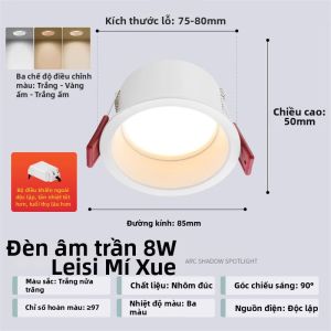 NVC | Đèn Trần Recessed Không Chói Viền Hẹp