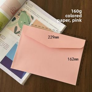White Pure Color Envelope No.7 C5 Thickened Kraft Paper Business Invitation Letter Large Size for Corporate Use