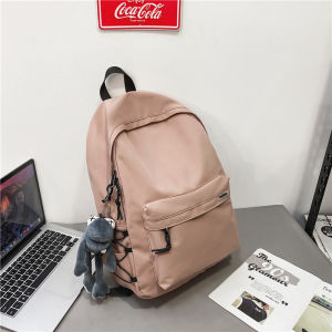 Large Capacity Canvas Backpack for Boys Junior And High School Students College Students Simple Grey Double Shoulder Bag
