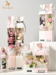 Hộp Đựng Hoa Hồng PVC Sáng Tạo Cho Ngày Lễ Tình Nhân Hộp Đựng Hoa Bó Hoa Tráng Men Hộp Rỗng Đựng Hoa Tươi Hộp Đựng Hoa Tươi