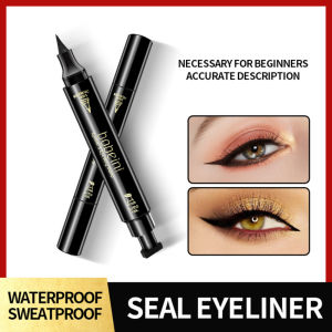 2 In 1 Double Headed Stamp Seal Eyeliner Pen Liquid Eyeliner Pencil Long Lasting Waterproof Quick Dry Natural Eye Makeup