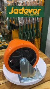 JADEVER ล้อยูริเทน ขนาด 345 นิ้ว (ล้อเป็น/ล้อตาย/ล้อมีเบรก) Caster wheel ล้อรถเข็น ล้อยางยูริเทน